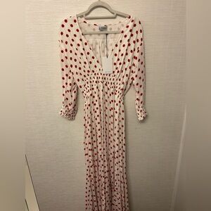 Chic Long Sleeve Polka Dot Dress